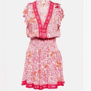 Poupette St. Barth Pink and Red Floral Dress